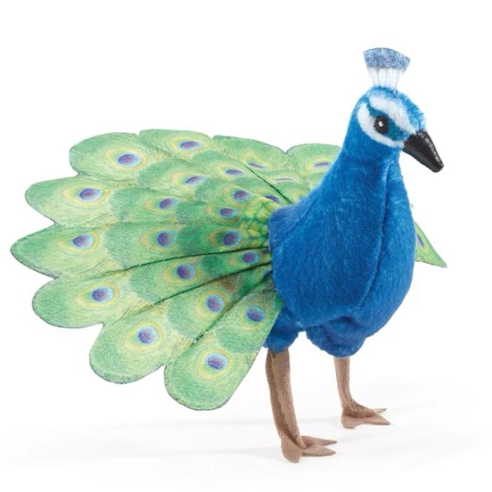 Folkmanis Fingerpuppe Mini Peacock / Mini Pfau 8017